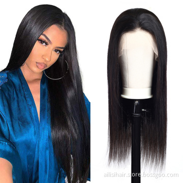 Lace Frontal Wig Vendors Wholesale Straight Transparent HD Lace Front Wigs For Black Women 100 Virgin Brazilian Human Hair Wigs